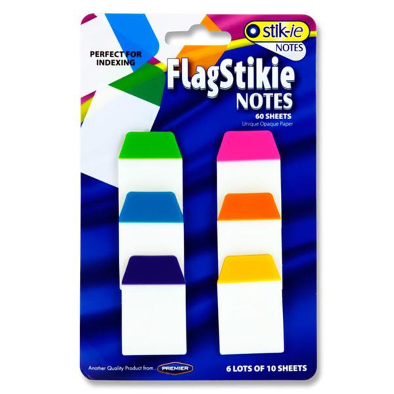 Stik-ie Transparent Index Notes - 60 Sheets - Clear - Pack of 6