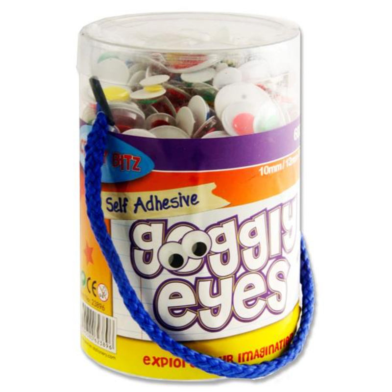 Crafty Bitz Self-Adhesive Googly Eyes - Tub of 600