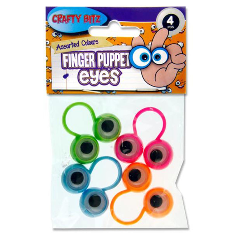 Crafty Bitz Finger Puppet Eyes - Set of 4