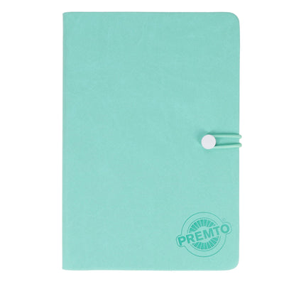 Premto Pastel A5 PU Leather Hardcover Notebook with Elastic Closure - 192 Pages - Mint Magic Green