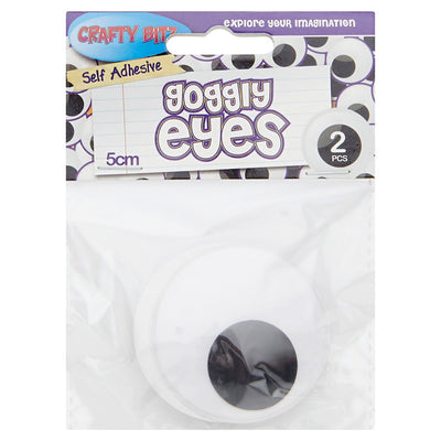 Crafty Bitz Googly Eyes - 5cm - Pack of 2