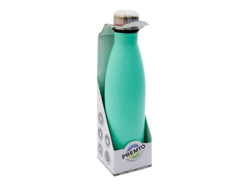 Premto Pastel 500ml Stainless Steel Water Bottle - Mint Magic Green