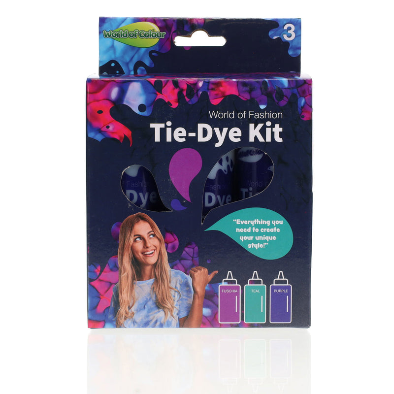 World of Colour Tie-Dye Kit - Purple/Teal/Fuschia