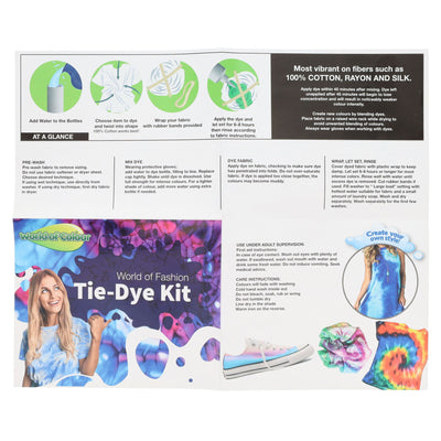 World of Colour Tie-Dye Kit - Purple/Teal/Fuschia