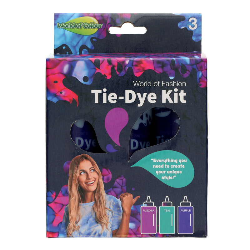 World of Colour Tie-Dye Kit - Purple/Teal/Fuschia