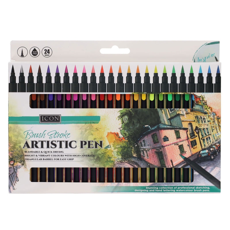 Icon Brush Stroke Artistic Pens - Set of 24