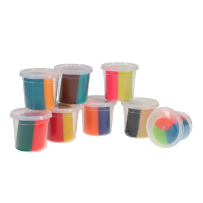 World of Colour Set of 8 Play Dough Tri-Pots