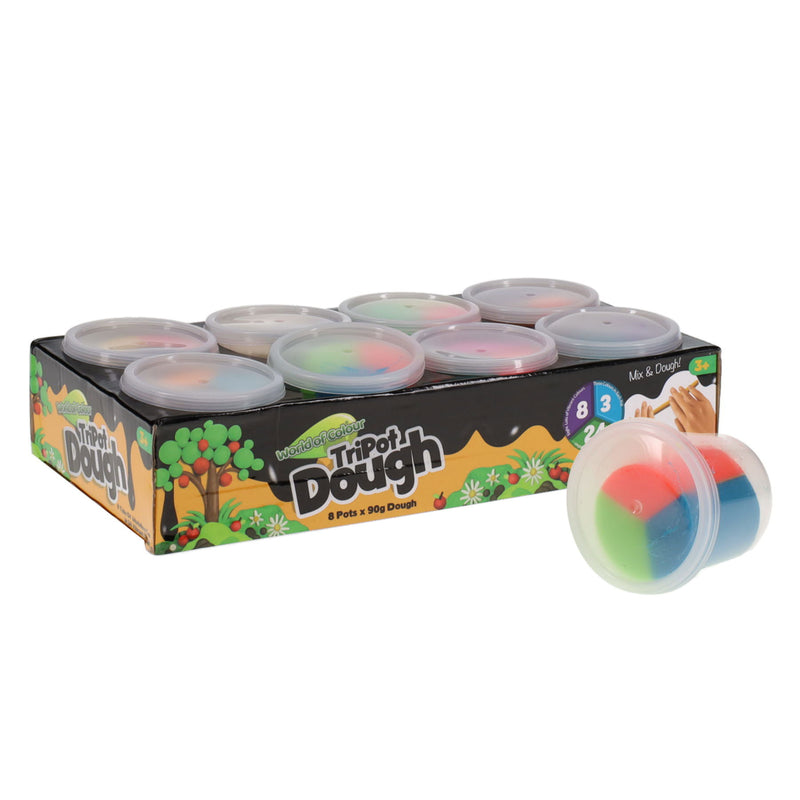 World of Colour Set of 8 Play Dough Tri-Pots