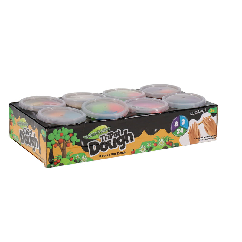 World of Colour Set of 8 Play Dough Tri-Pots