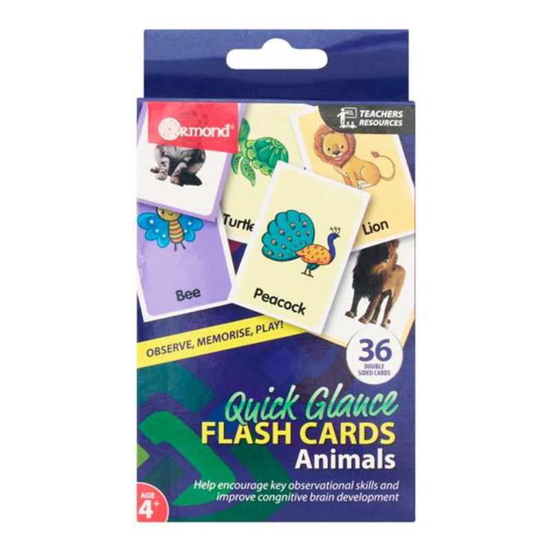 Ormond Quick Glance Flash Cards - Animal - 36 Cards