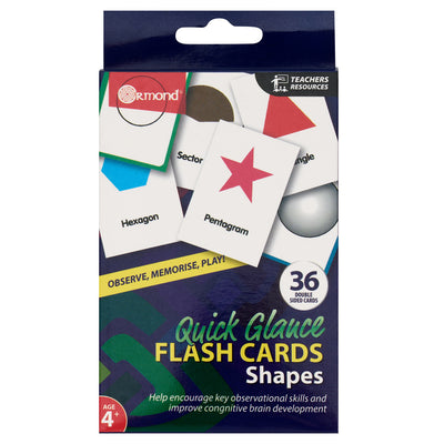 Ormond Quick Glance Flash Cards - Shapes - Pack of 36
