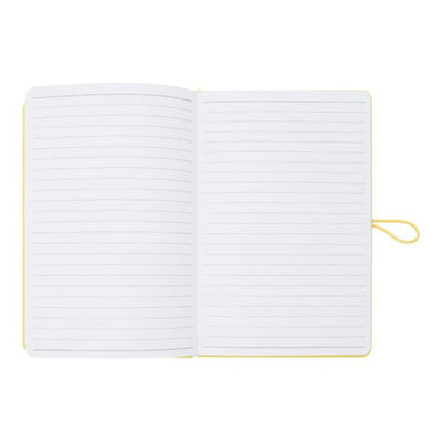 Premto Pastel A5 PU Leather Hardcover Notebook with Elastic Closure - 192 Pages - Primrose Yellow