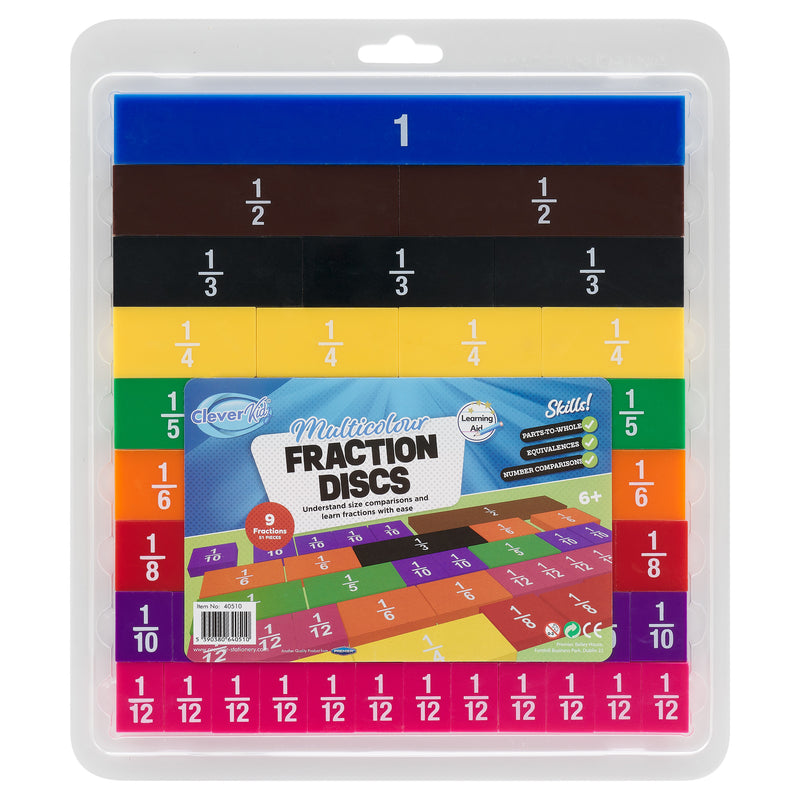 Clever Kidz Multicolour Fraction Discs - 51 Pieces