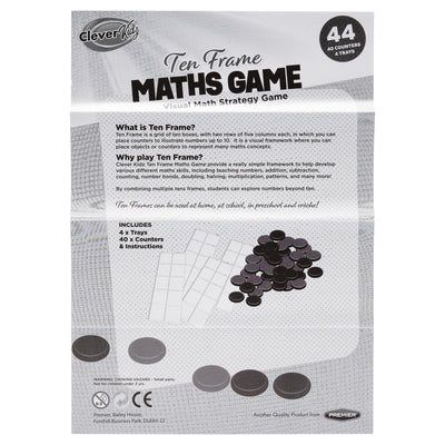 Clever Kidz Ten Frame Maths Game - 44 Pieces