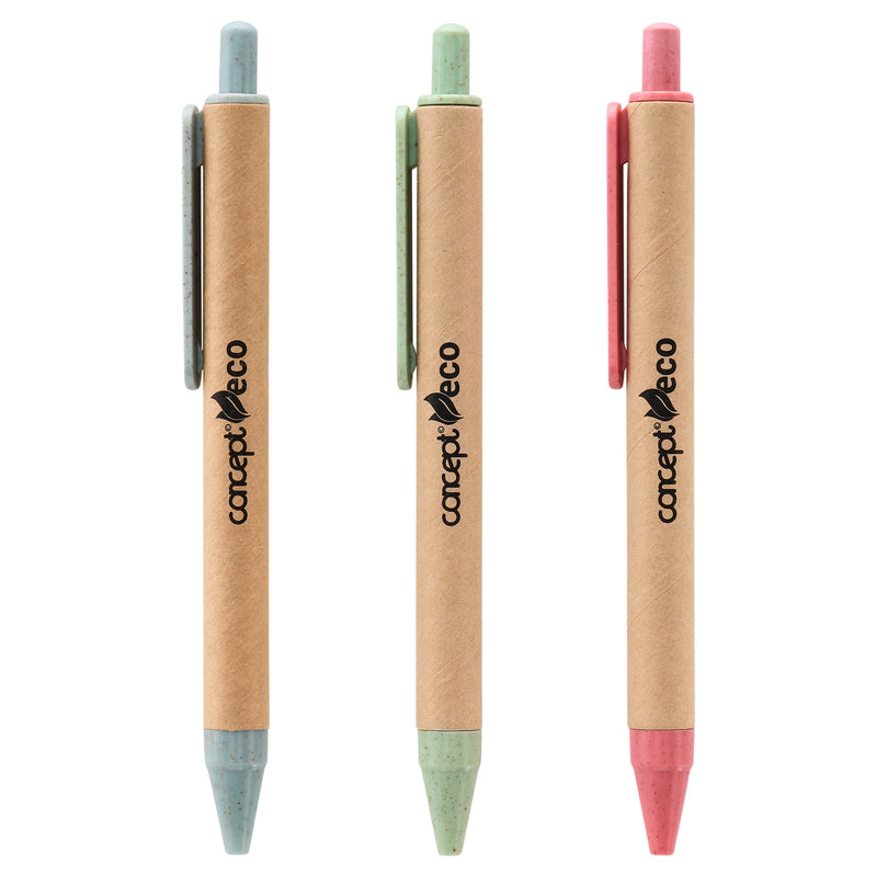 Concept Green Retractable Ballpoint Pens - Pack of 3