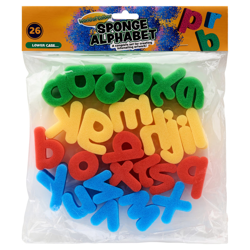 World of Colour Sponge Alphabet - Lower Case - Pack of 26