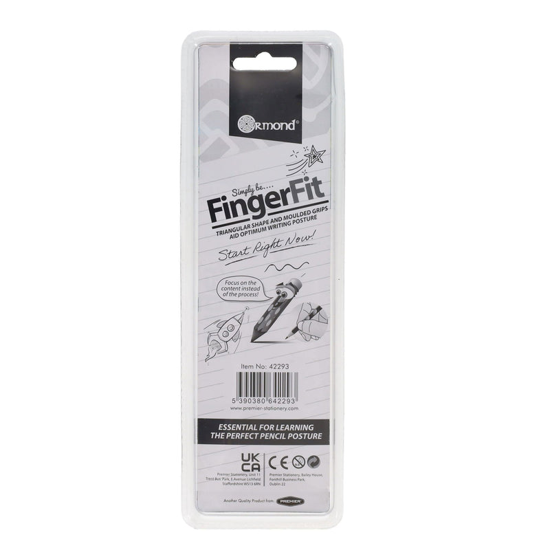 Ormond Finger Fit Hb Triangular Pencils With Sharpener - Pack of 10