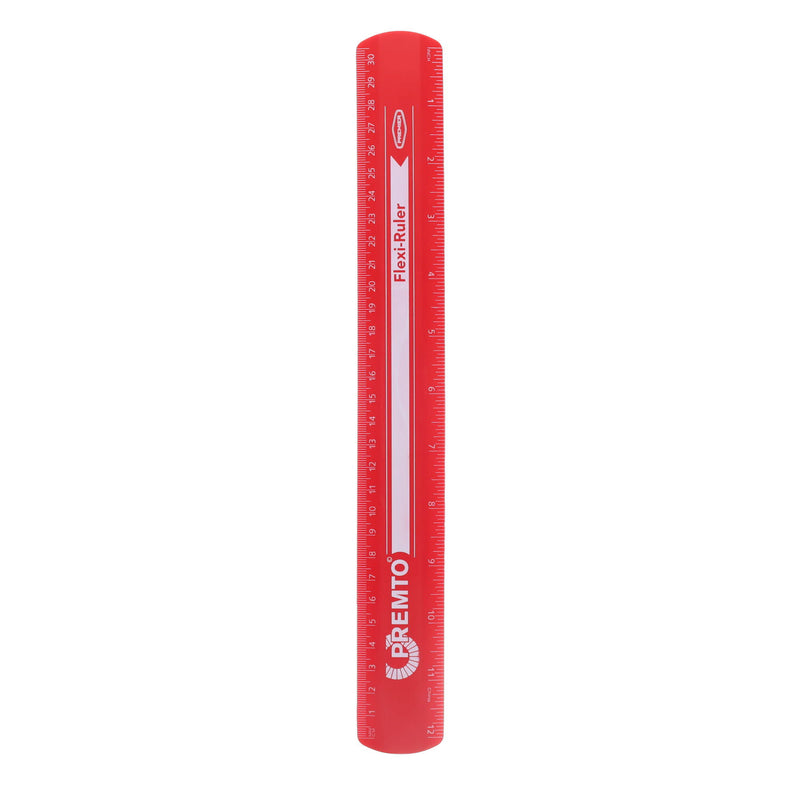 Premto Flexi Ruler - 30cm - Ketchup Red