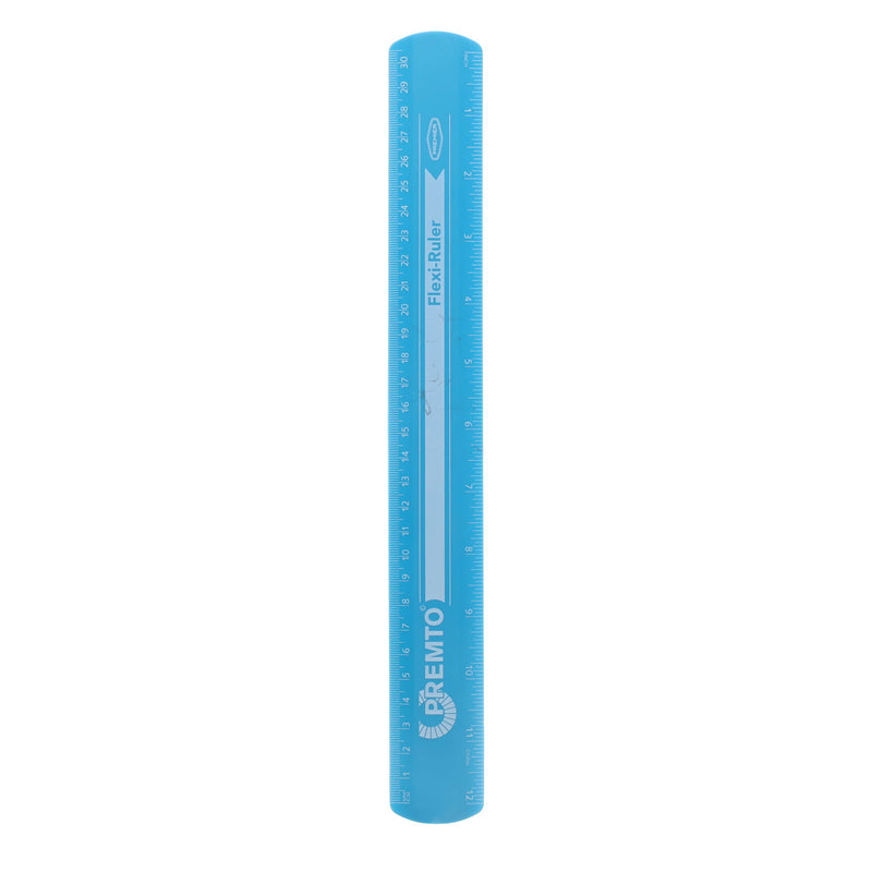 Premto Flexi Ruler - 30cm - Printer Blue