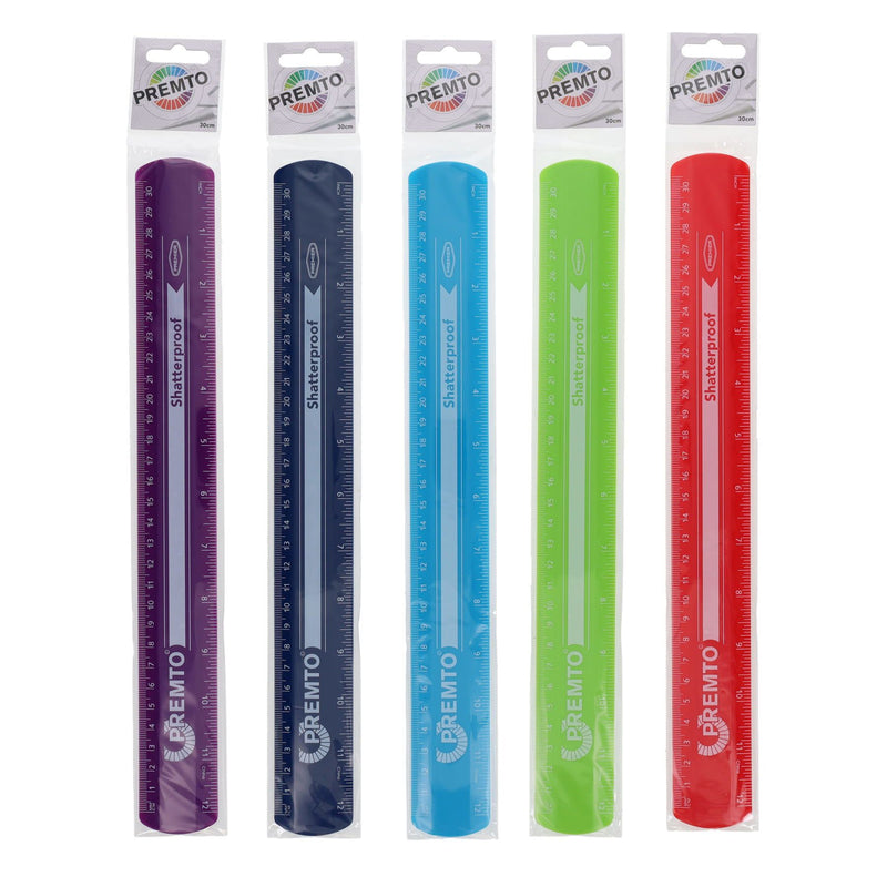 Premto Shatterproof Ruler - 30cm - Grape Juice