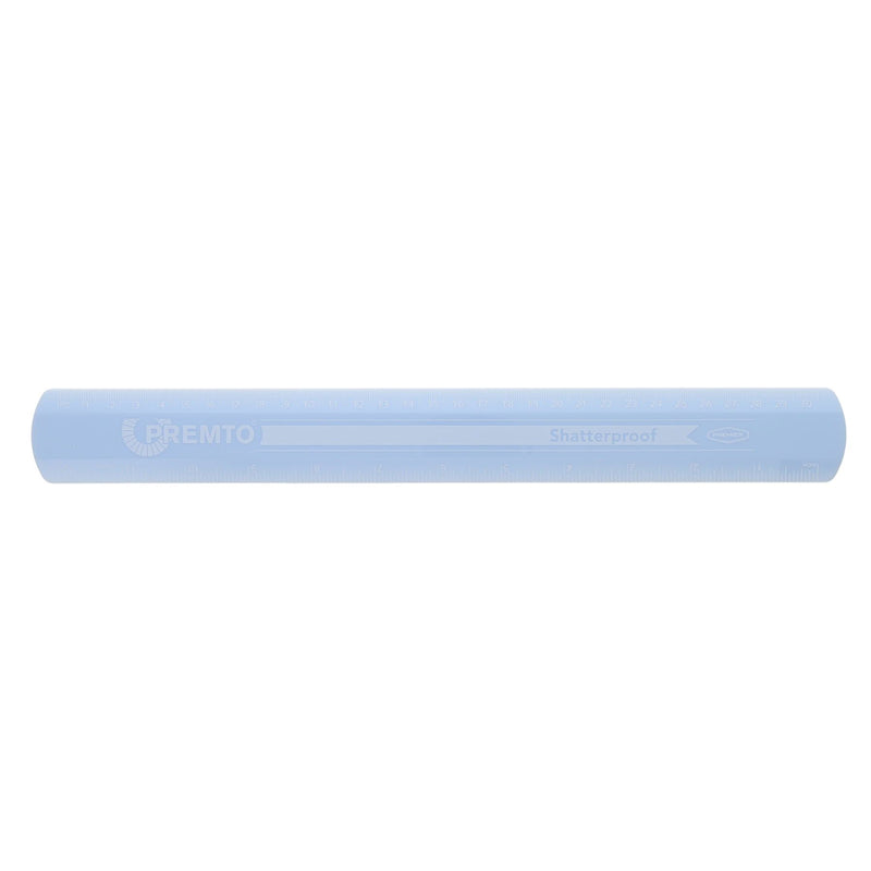 Premto Pastel Shatterproof Ruler - 30cm - Cornflower Blue