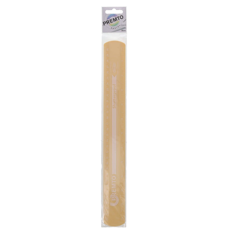 Premto Pastel Shatterproof Ruler - 30cm - Papaya