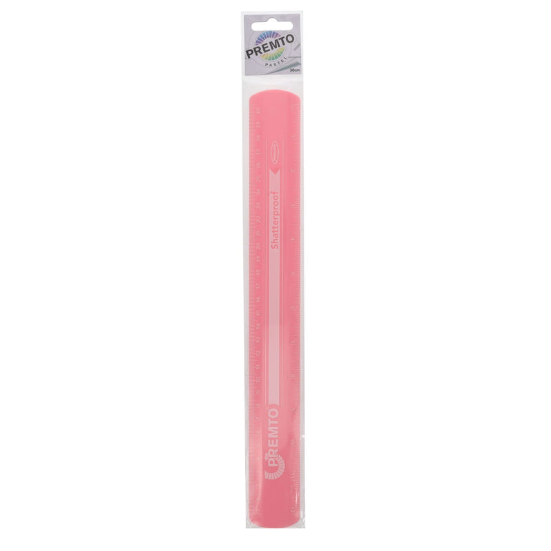 Premto Pastel Shatterproof Ruler - 30cm - Pink Sherbet