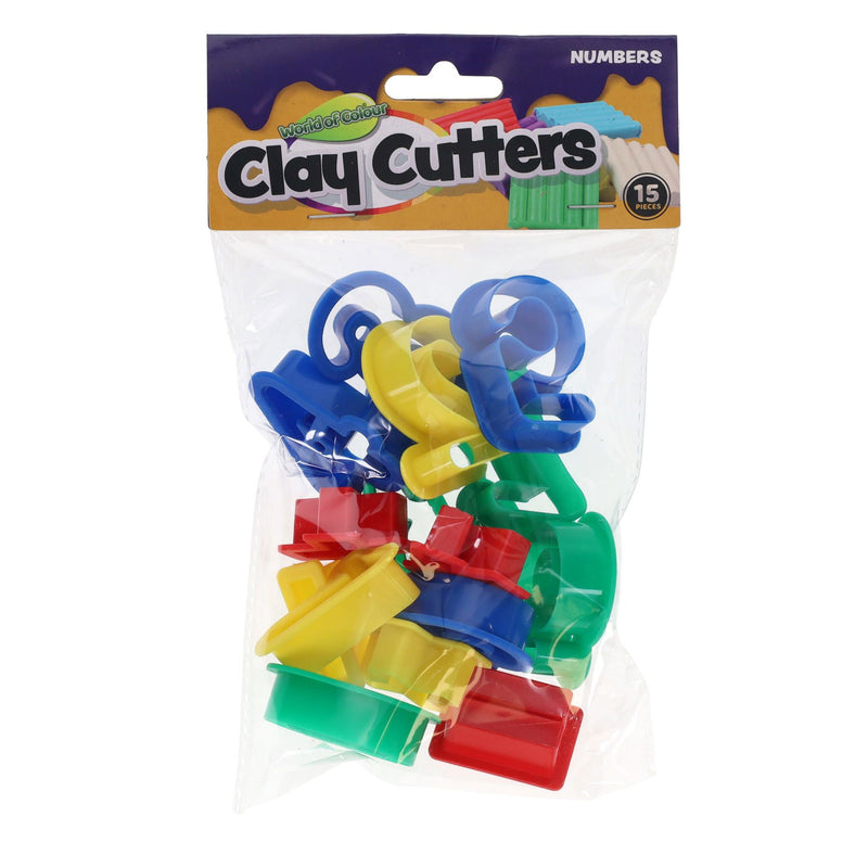 World of Colour Clay Cutters - Numbers - Pack of 15