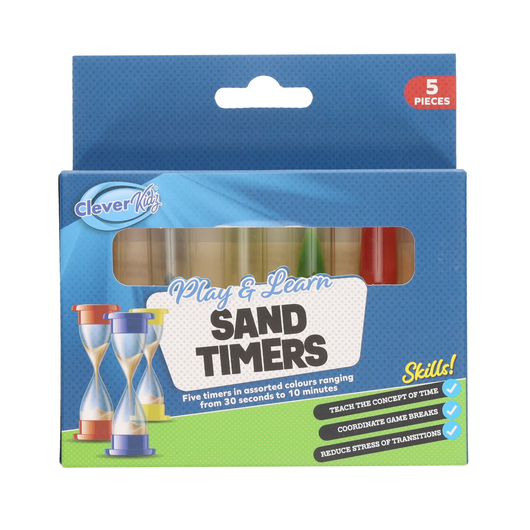 Clever Kidz Various Sand Timers - Pack of 5|Stationery Superstore UK ...