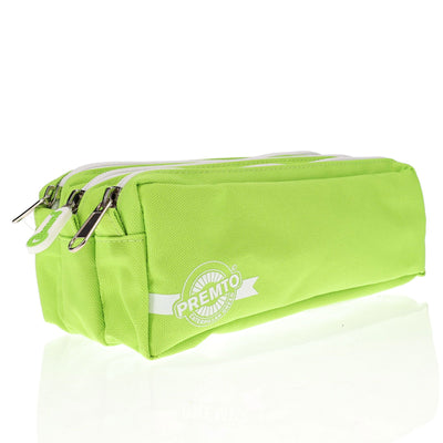 Premto 3 Pocket Pencil Case - Caterpillar Green