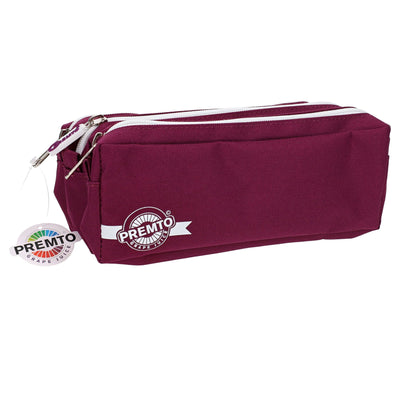 Premto 3 Pocket Pencil Case - Grape Juice