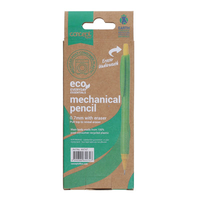 Concept Green Mechanical Pencils With Eraser - 0.7mm - Pack of 12