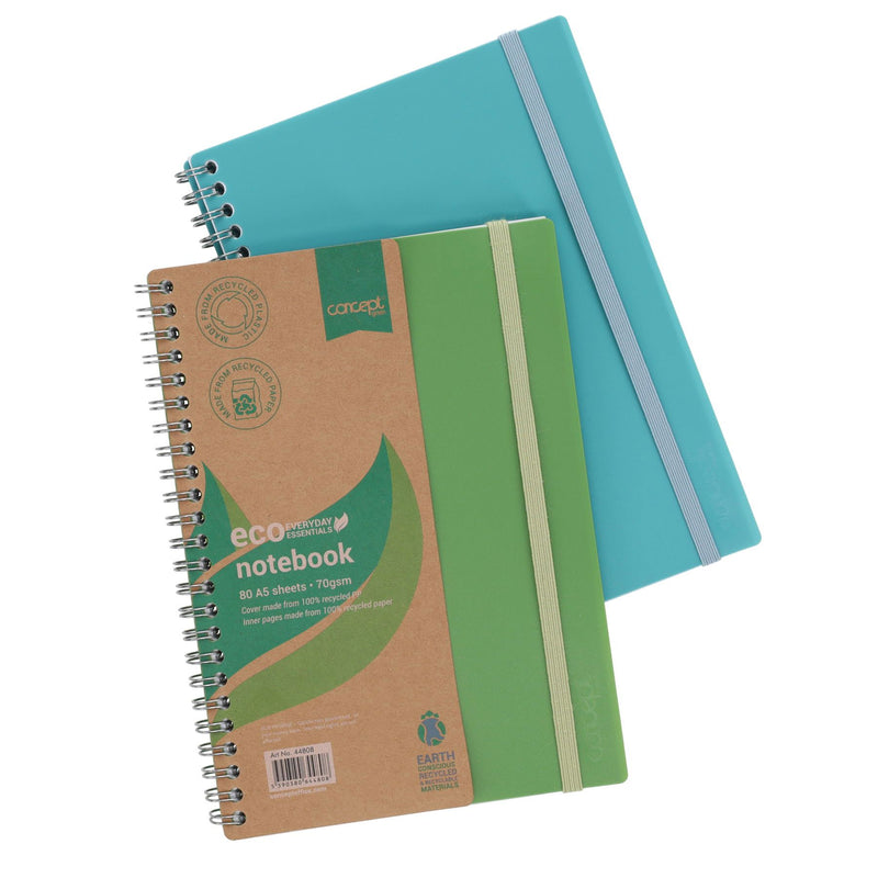 Concept Green A5 Notebook - 80 Sheets - Green