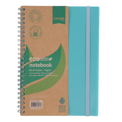 Concept Green A5 Notebook - 80 Sheets - Turquoise