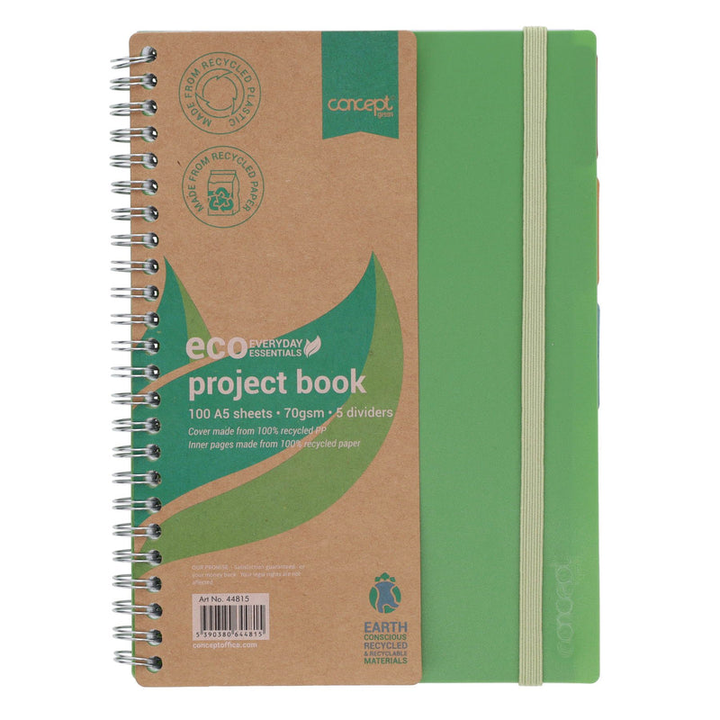 Concept Green A5 Project Book - 100 Sheets - Green