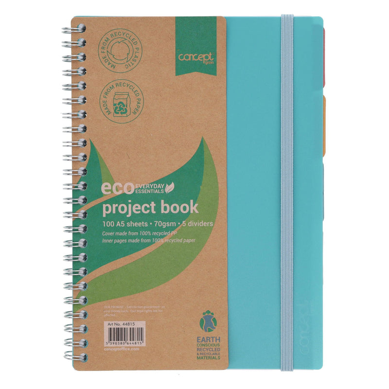 Concept Green A5 Project Book - 100 Sheets - Turquoise