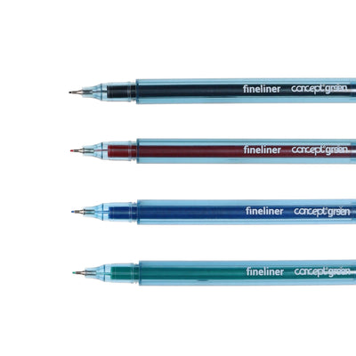 Concept Green Fineliners - 0.4mm - Pack of 4