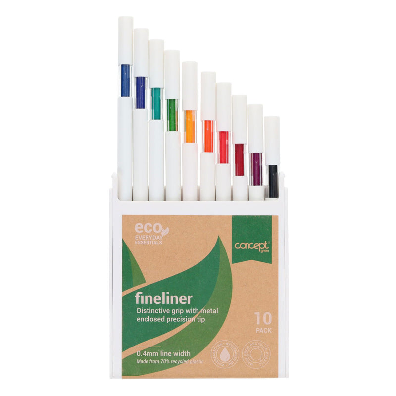 Concept Green Fineliners - 0.4mm - Pack of 10