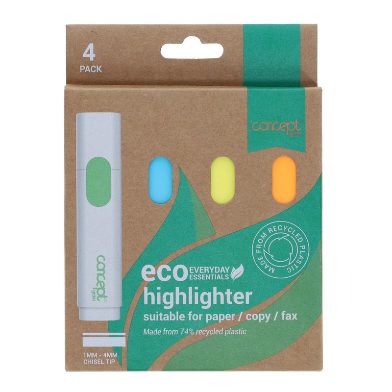 Concept Green Highlighters - Pack of 4