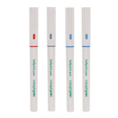 Concept Green Ballpoint Pen - 1mm - Pack of 4