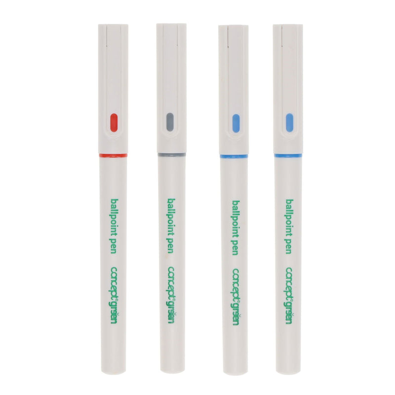 Concept Green Ballpoint Pen - 1mm - Pack of 4