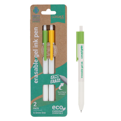 Concept Green Erasable Gel Ink Pen - 0.5mm - Pack of 2