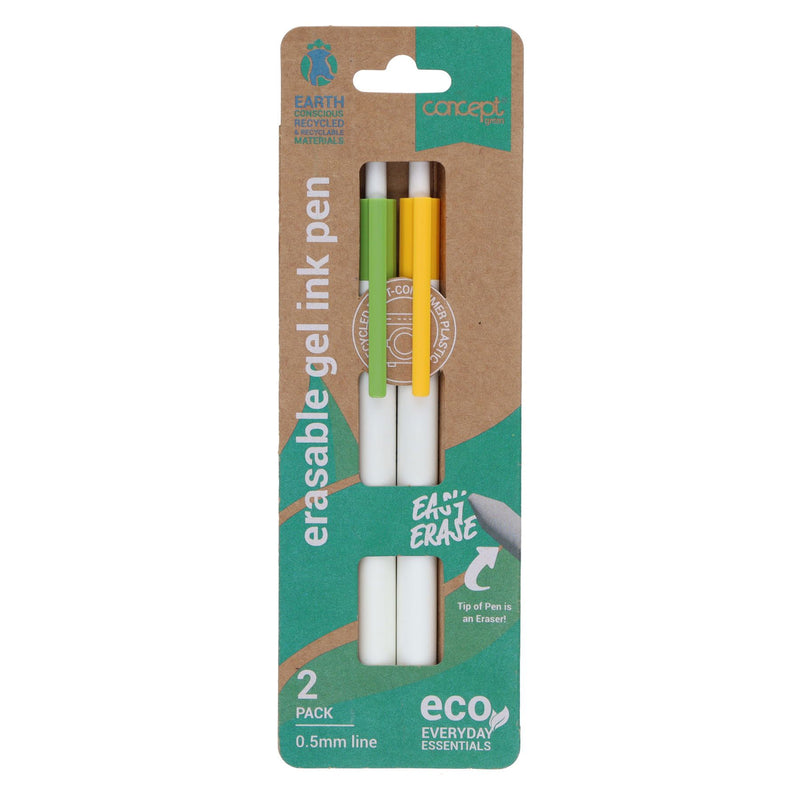 Concept Green Erasable Gel Ink Pen - 0.5mm - Pack of 2