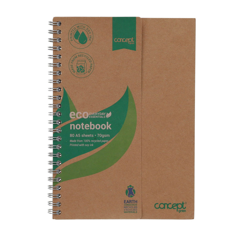 Concept Green A5 Notebook - 80 Sheets