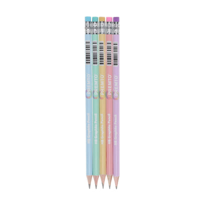Premto Pastel HB Pencils With Eraser - Tub of 100
