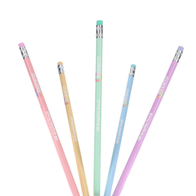 Premto Pastel HB Pencils With Eraser Tip - Pack of 5