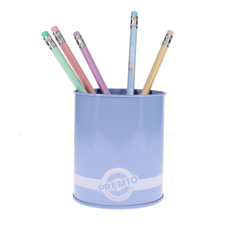 Premto Pastel Tin Pencil Pot - Cornflower Blue