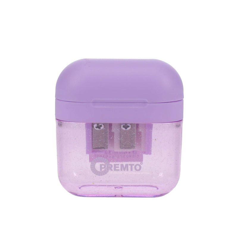 Premto Pastel Twin Hole Sharpener - Square - Wild Orchid