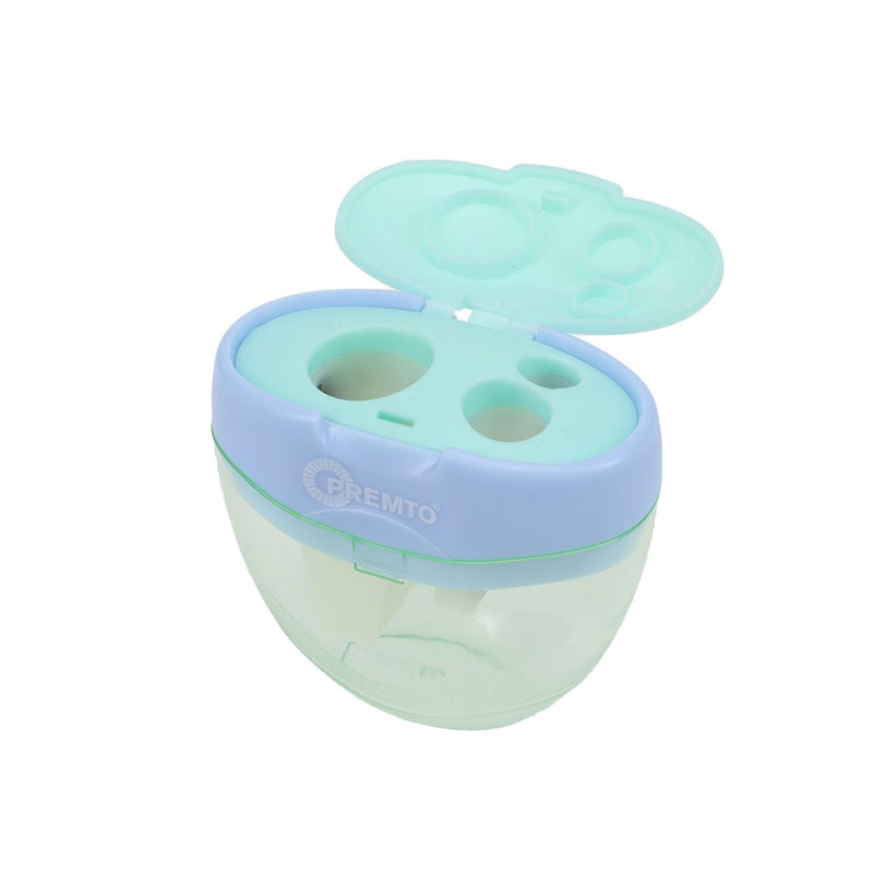 Premto Pastel Three Hole Sharpener - Mint Magic and Cornflower Blue