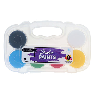 Icon Poster Paint Set - 6 x 22ml